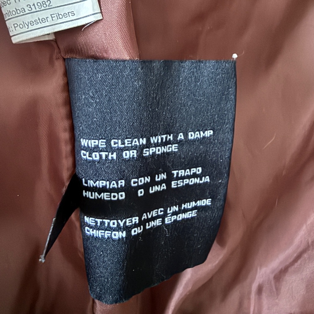 Guess Brown Faux Leather Jacket S - Picture 5 of 6